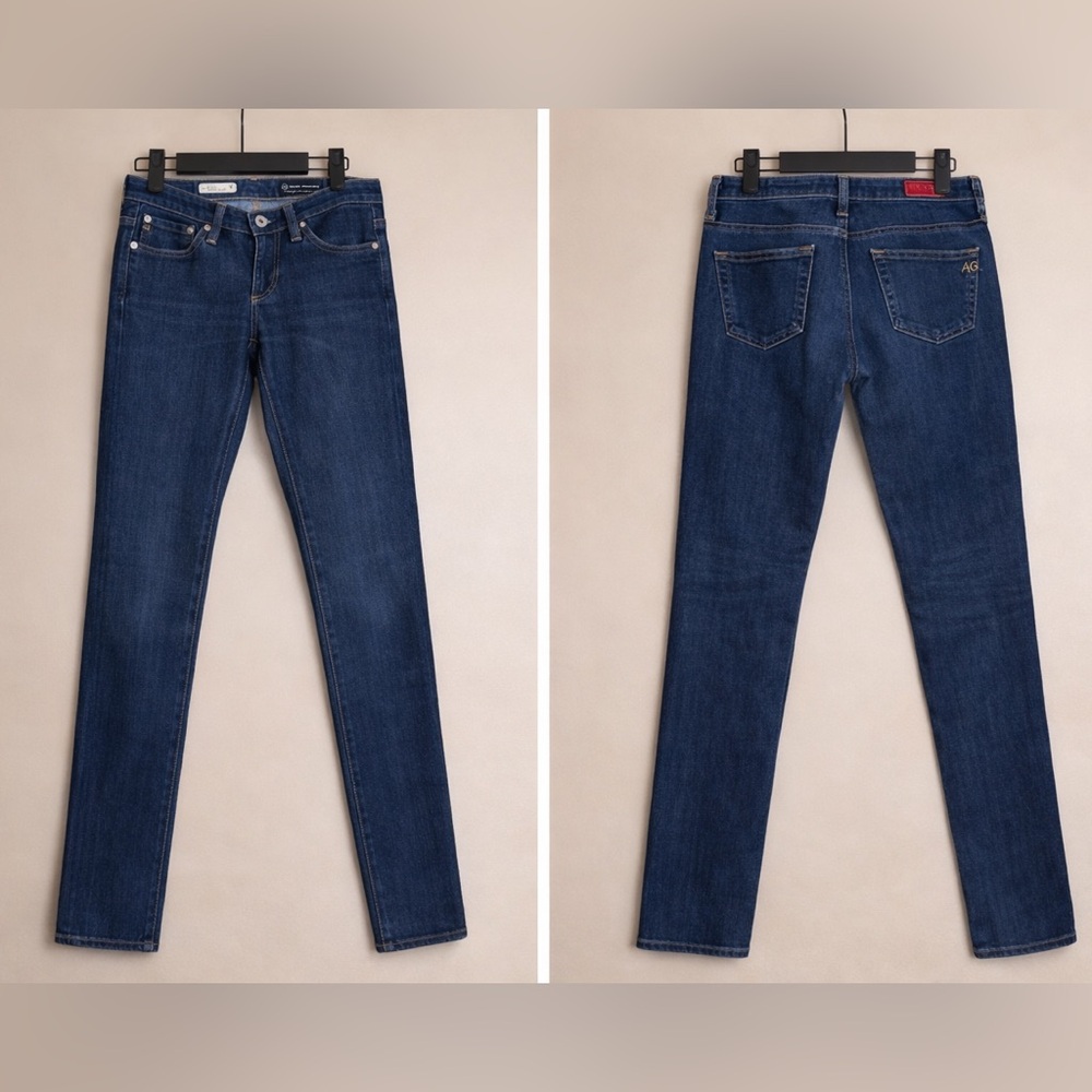 AG Adriano Goldschmied Stilt Skinny Jeans 24R Blue Low Rise Denim